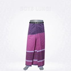 Boys Grepe Purple Lungi